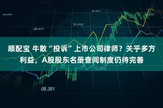 顺配宝 牛散“投诉”上市公司律师？关乎多方利益，A股股东名册查阅制度仍待完善
